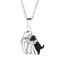 Alloy Hug Pendant Necklace Dog Lover Charm Necklace For Everyday And Elegant Wear 2