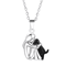 Alloy Hug Pendant Necklace Dog Lover Charm Necklace For Everyday And Elegant Wear 2
