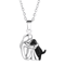Alloy Hug Pendant Necklace Dog Lover Charm Necklace For Everyday And Elegant Wear 5