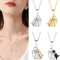 Alloy Hug Pendant Necklace Dog Lover Charm Necklace For Everyday And Elegant Wear 0