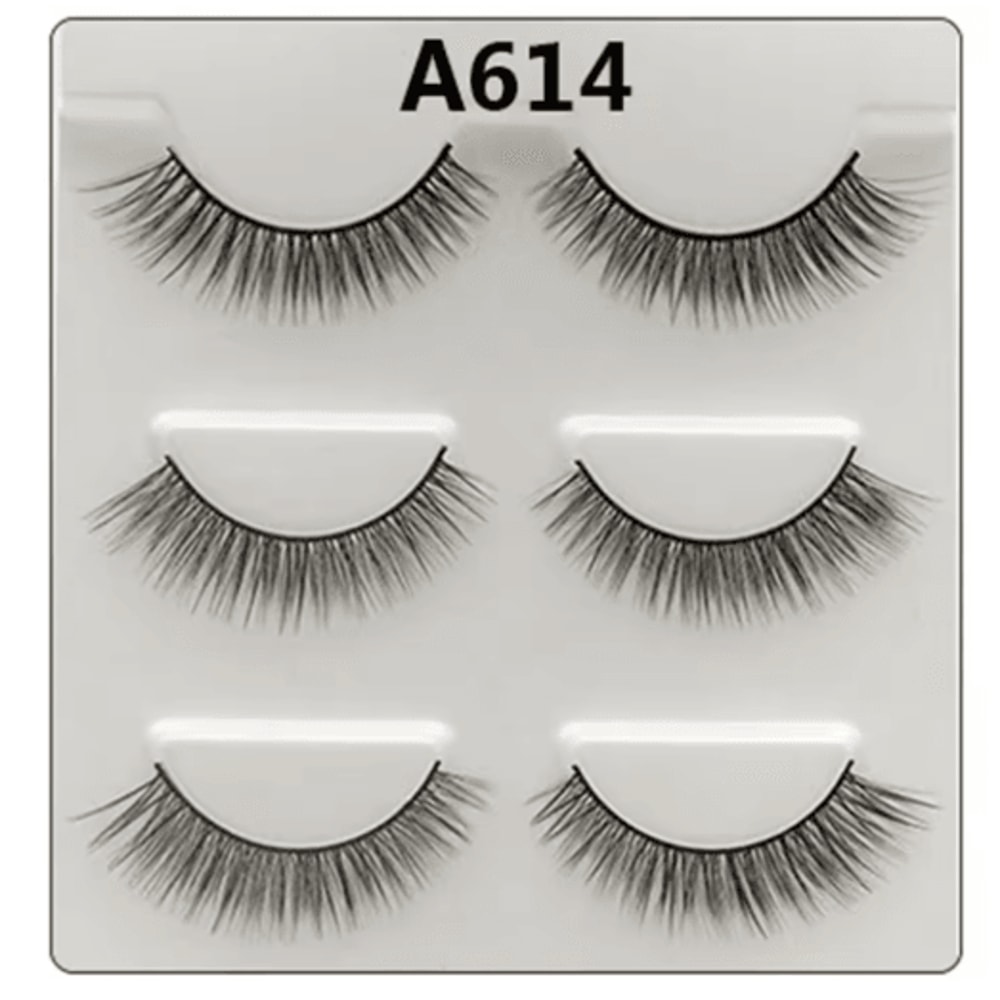 3 Pairs Fashion False Eyelashes Long Natural Looking Lash Extensions For Daily And Party Makeup 1