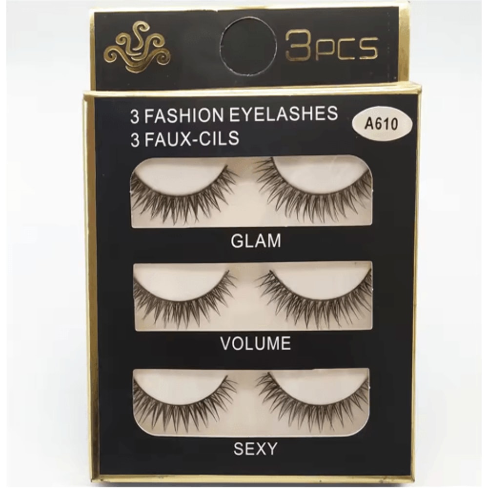 3 Pairs Fashion False Eyelashes Long Natural Looking Lash Extensions For Daily And Party Makeup 4