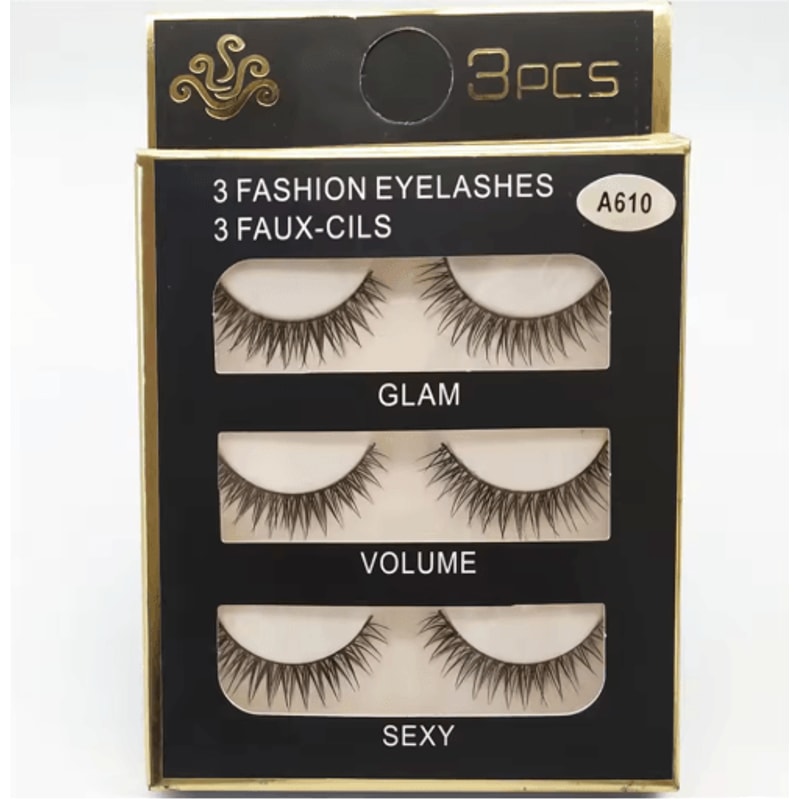 3 Pairs Fashion False Eyelashes Long Natural Looking Lash Extensions For Daily And Party Makeup 4