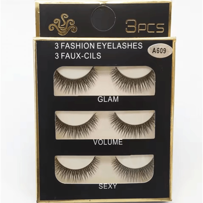 3 Pairs Fashion False Eyelashes Long Natural Looking Lash Extensions For Daily And Party Makeup 5