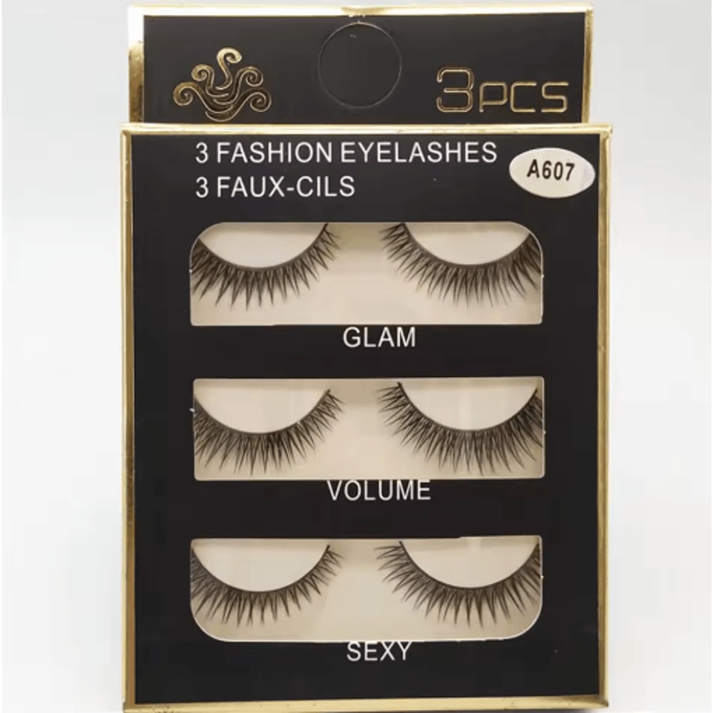 3 Pairs Fashion False Eyelashes Long Natural Looking Lash Extensions For Daily And Party Makeup 7