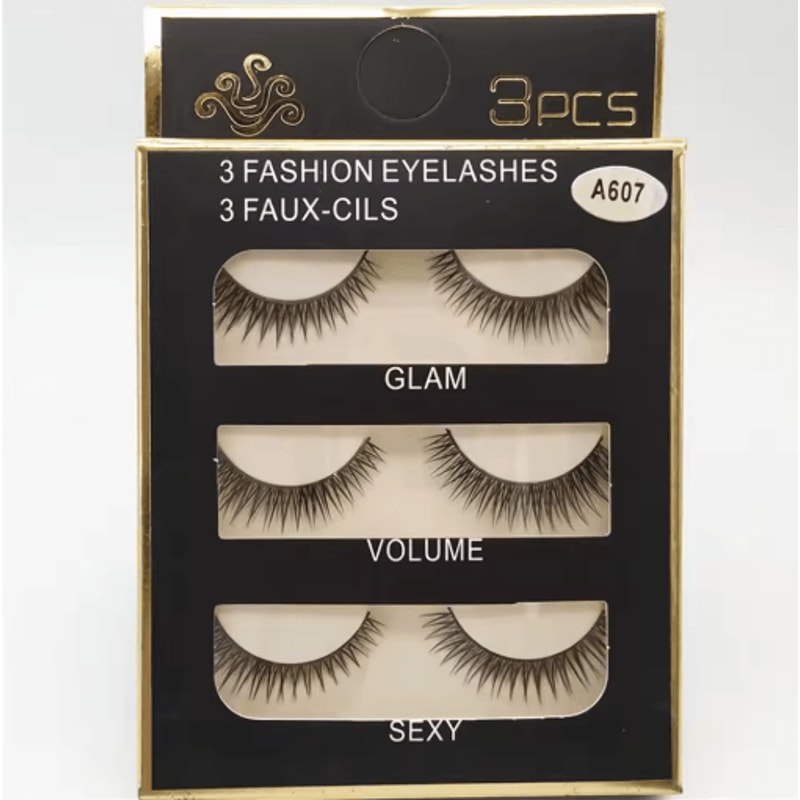 3 Pairs Fashion False Eyelashes Long Natural Looking Lash Extensions For Daily And Party Makeup 7