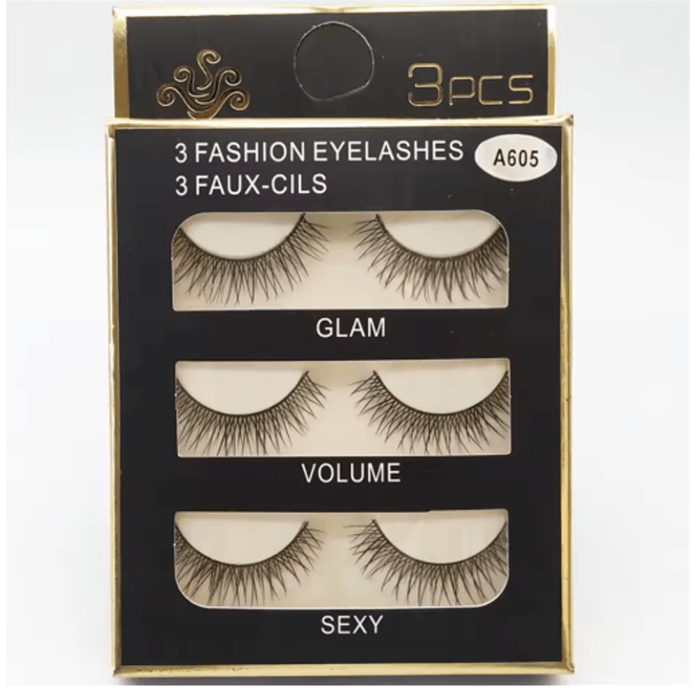 3 Pairs Fashion False Eyelashes Long Natural Looking Lash Extensions For Daily And Party Makeup 9