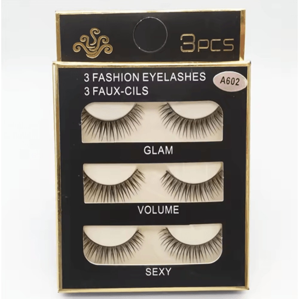 3 Pairs Fashion False Eyelashes Long Natural Looking Lash Extensions For Daily And Party Makeup 11