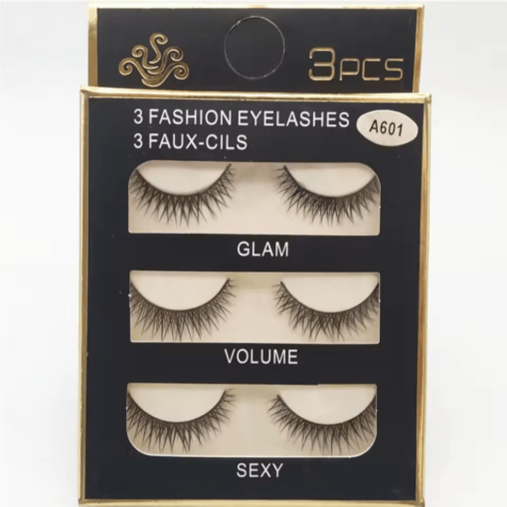 3 Pairs Fashion False Eyelashes Long Natural Looking Lash Extensions For Daily And Party Makeup 16