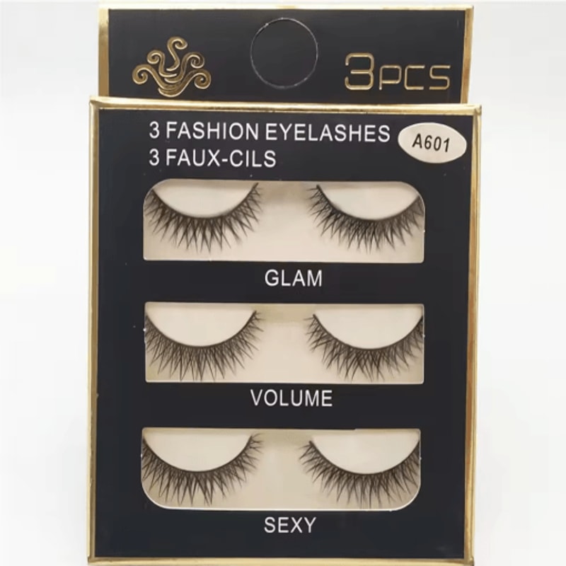 3 Pairs Fashion False Eyelashes Long Natural Looking Lash Extensions For Daily And Party Makeup 16