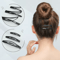 Solid Black Snap Hair Clip Non Slip Hair Barrette For Women And Girls 1 PC 5