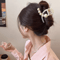 Womens Hair Claw Clip With Round Beads Korean Style High Ponytail Clamp Barrette 8