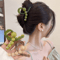 Womens Hair Claw Clip With Round Beads Korean Style High Ponytail Clamp Barrette 9