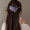 Purple Faux Velvet Hairpin Ancient Style Handmade Filigree Hair Accessory For Hanfu And Cosplay 1 T 5