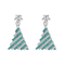 Christmas Tree Dangle Earrings Shiny Rhinestone Star Drop Earrings For Women And Girls 3