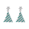 Christmas Tree Dangle Earrings Shiny Rhinestone Star Drop Earrings For Women And Girls 3