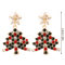 Christmas Tree Dangle Earrings Shiny Rhinestone Star Drop Earrings For Women And Girls 4