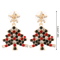 Christmas Tree Dangle Earrings Shiny Rhinestone Star Drop Earrings For Women And Girls 4