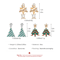 Christmas Tree Dangle Earrings Shiny Rhinestone Star Drop Earrings For Women And Girls 5