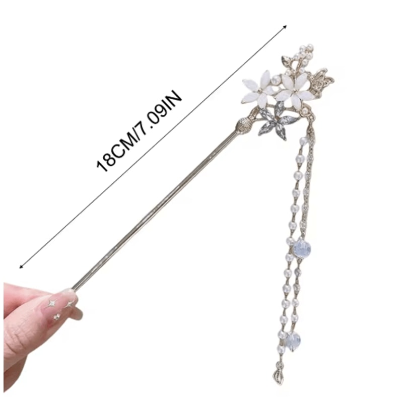 Hanfu Hairpin Chopsticks With Tassel Neo Chinese Cheongsam Hair Accessories For Women 3