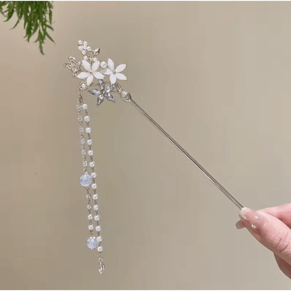 Hanfu Hairpin Chopsticks With Tassel Neo Chinese Cheongsam Hair Accessories For Women 5