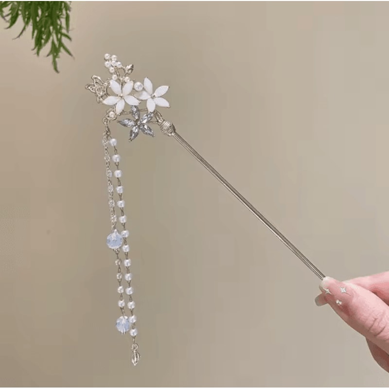 Hanfu Hairpin Chopsticks With Tassel Neo Chinese Cheongsam Hair Accessories For Women 5