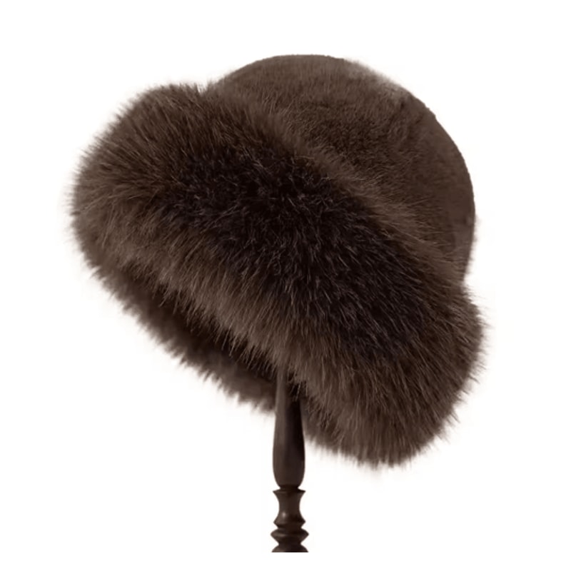 Womens Winter Fleece Bucket Hat With Ear Protectors Windproof Warm Casual Outdoor Hat 1