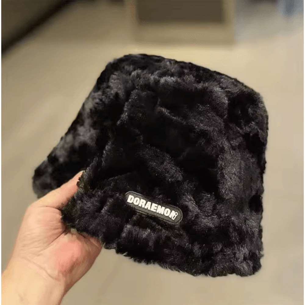 Womens Winter Fleece Bucket Hat With Ear Protectors Windproof Warm Casual Outdoor Hat 18