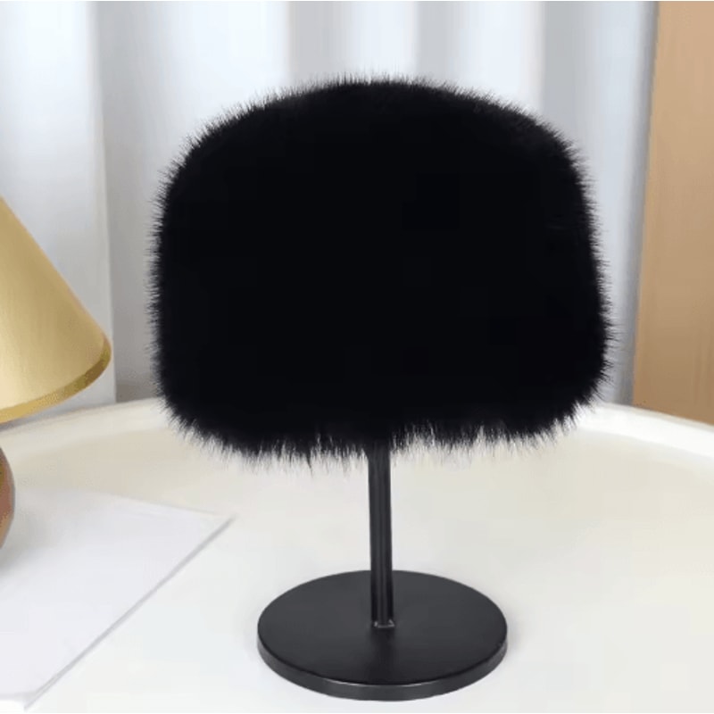 Womens Winter Fleece Bucket Hat With Ear Protectors Windproof Warm Casual Outdoor Hat 7