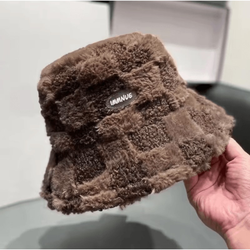 Womens Winter Fleece Bucket Hat With Ear Protectors Windproof Warm Casual Outdoor Hat 20