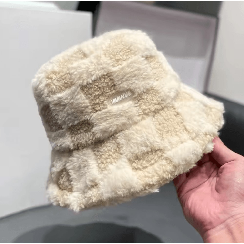 Womens Winter Fleece Bucket Hat With Ear Protectors Windproof Warm Casual Outdoor Hat 24