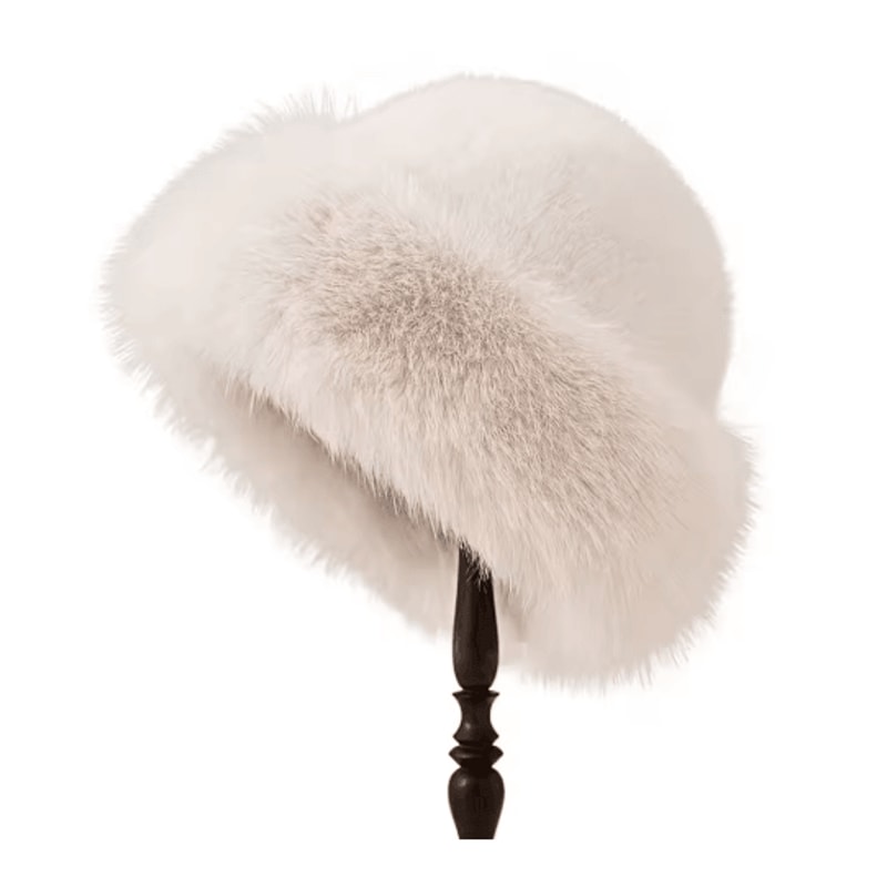 Womens Winter Fleece Bucket Hat With Ear Protectors Windproof Warm Casual Outdoor Hat 25