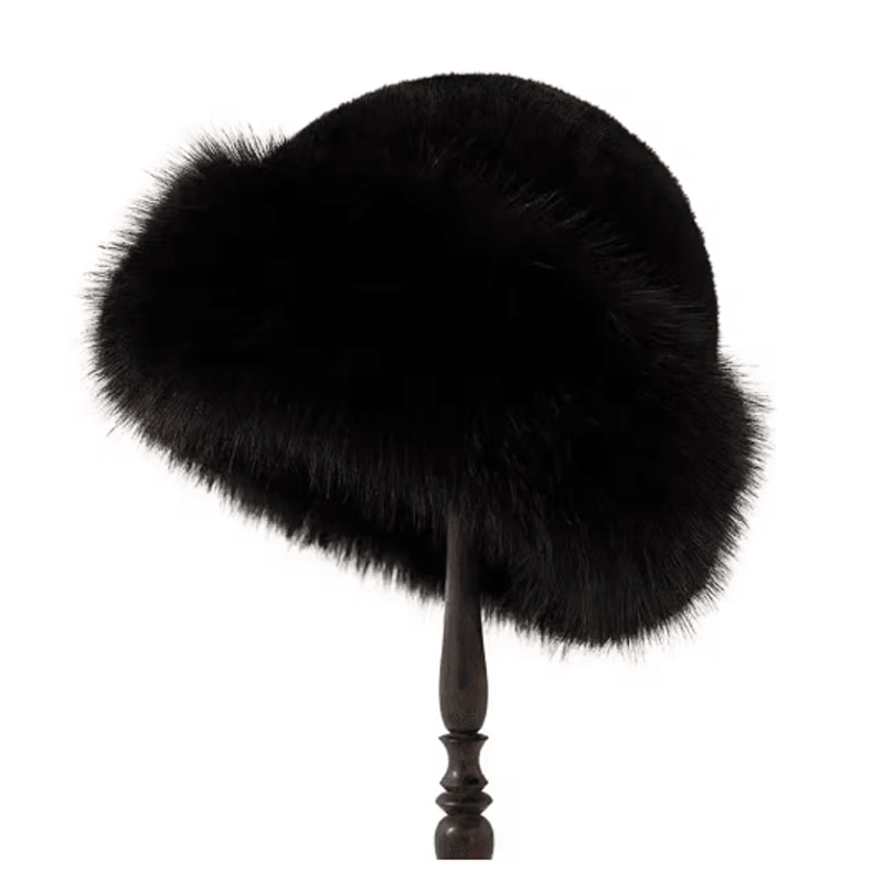 Womens Winter Fleece Bucket Hat With Ear Protectors Windproof Warm Casual Outdoor Hat 26