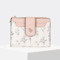 Womens PU Leather Wallet Flower Printed Short Slim Coin Purse With Card Holder 1
