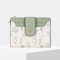 Womens PU Leather Wallet Flower Printed Short Slim Coin Purse With Card Holder 8