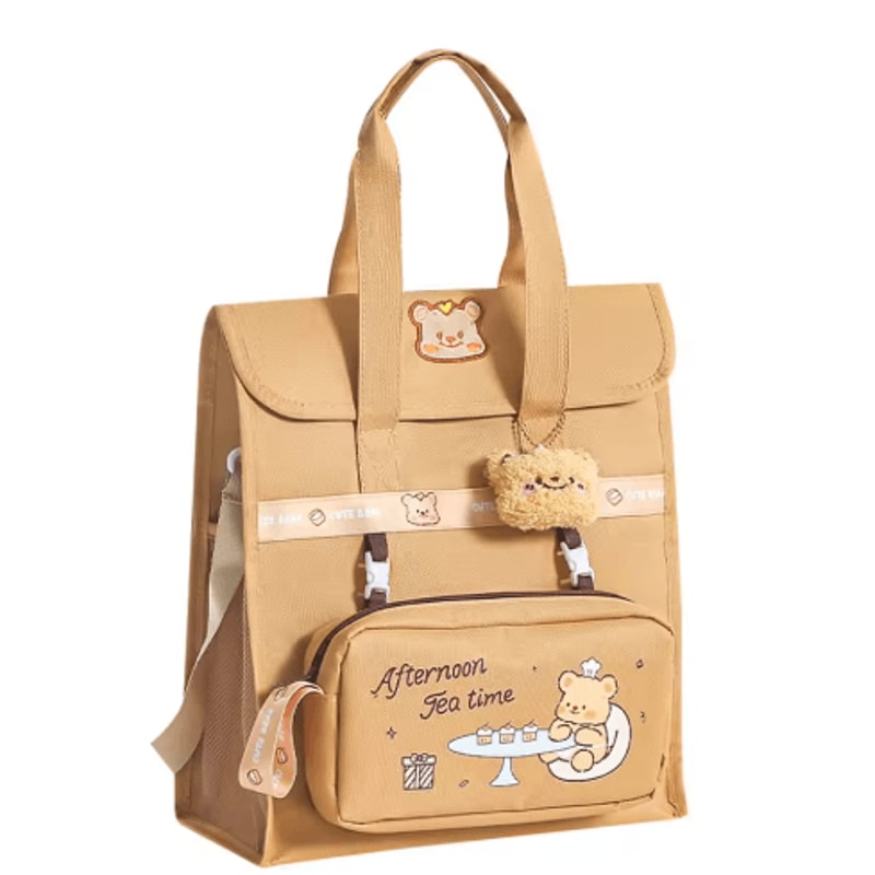 Cute Bear Backpack Large Capacity Student Bag With Detachable Strap For Kids And Teens 2