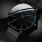 Minimalist Geneva Watch For Men Large Round Dial Quartz Wristwatch With Mesh Strap 5