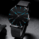 Minimalist Geneva Watch For Men Large Round Dial Quartz Wristwatch With Mesh Strap 6