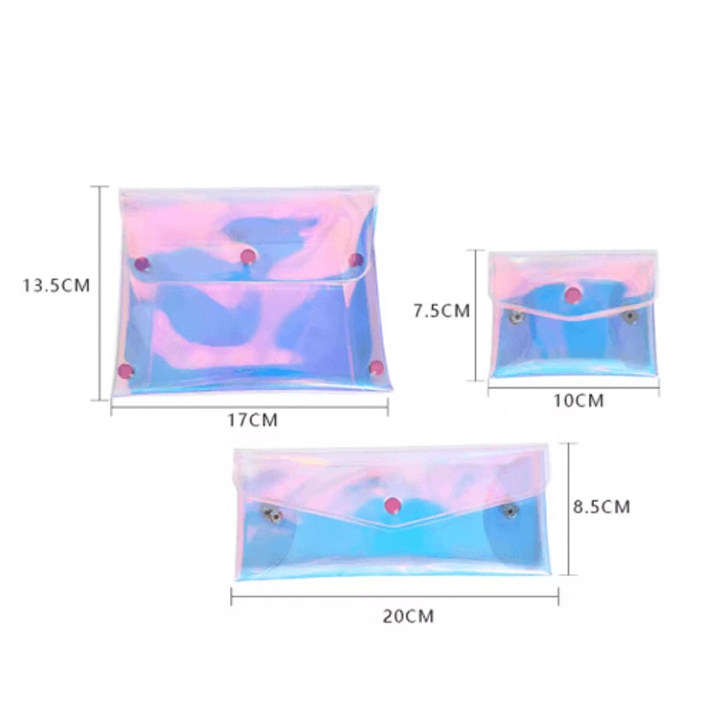 Laser Pouch Makeup Bag Waterproof PVC Cosmetic And Pencil Case Organizer 3 Sizes 4