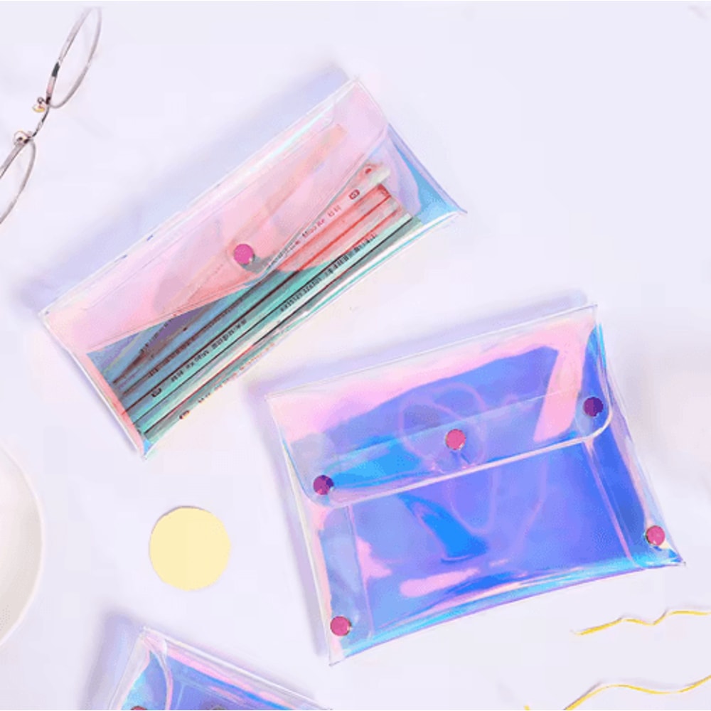 Laser Pouch Makeup Bag Waterproof PVC Cosmetic And Pencil Case Organizer 3 Sizes 6