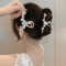 Elegant Butterfly Hair Claw Clip Gold Alloy Hairpin With Pearls And Rhinestones 0