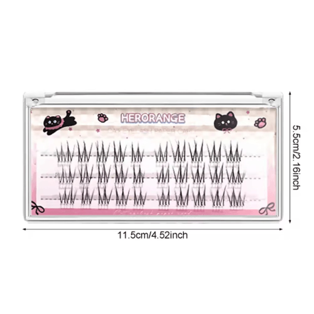 Black Individual Cluster Lashes Long Lasting Natural Wispy And Fluffy Fake Lashes 3