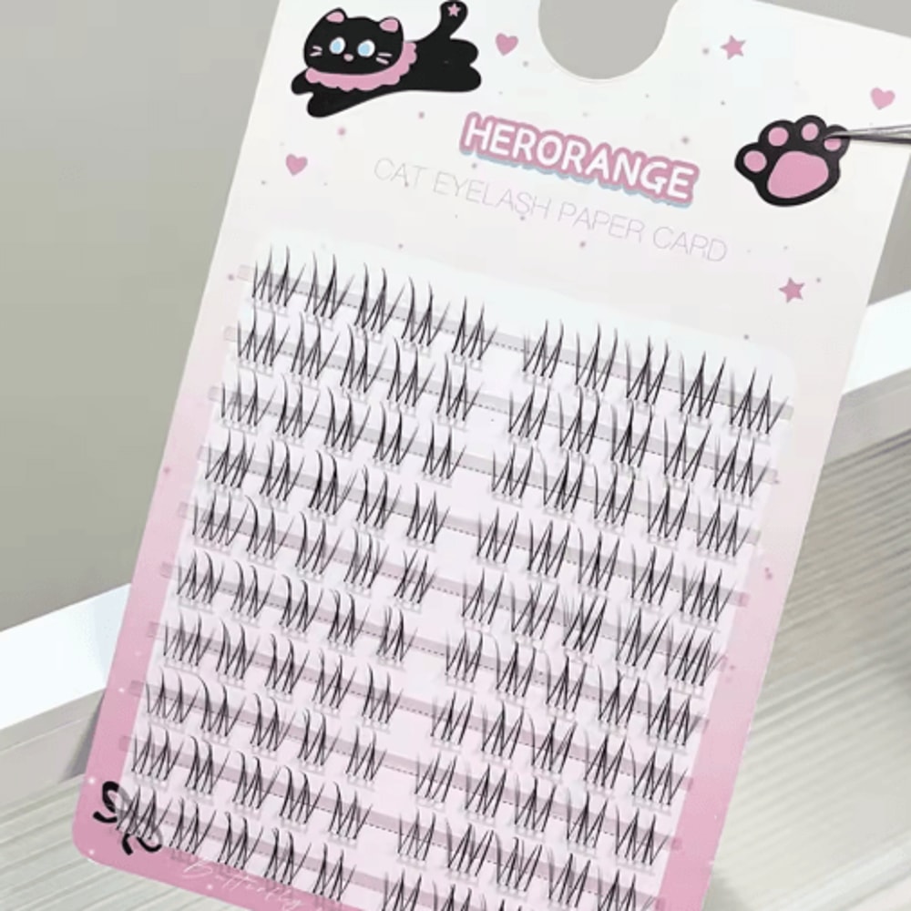 Black Individual Cluster Lashes Long Lasting Natural Wispy And Fluffy Fake Lashes 4