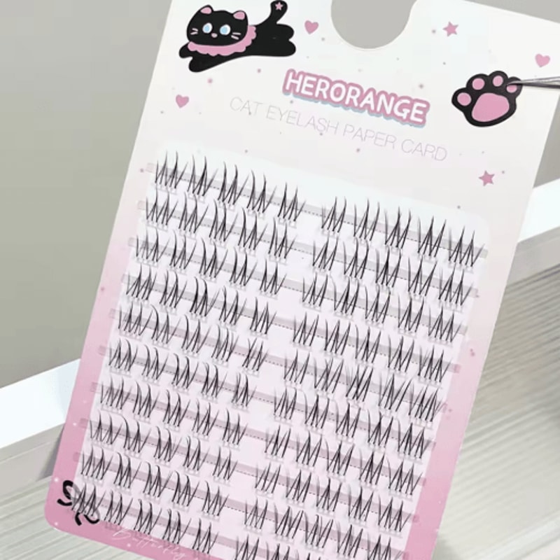 Black Individual Cluster Lashes Long Lasting Natural Wispy And Fluffy Fake Lashes 4