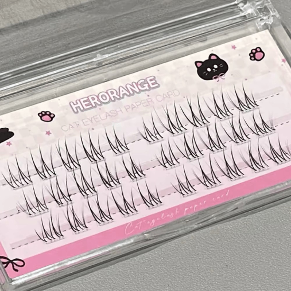Black Individual Cluster Lashes Long Lasting Natural Wispy And Fluffy Fake Lashes 5