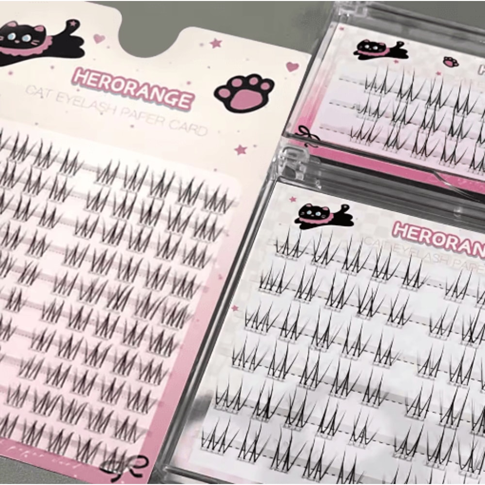 Black Individual Cluster Lashes Long Lasting Natural Wispy And Fluffy Fake Lashes 6