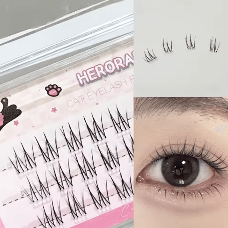 Black Individual Cluster Lashes Long Lasting Natural Wispy And Fluffy Fake Lashes 8