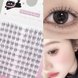 black individual cluster lashes long lasting natural wispy and fluffy fake lashes