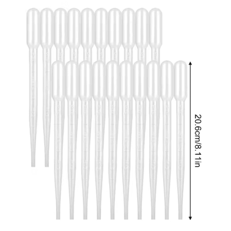100PCS Calibration Pipettes With Scale Disposable Liquid Droppers 1 To 5 Ml 3