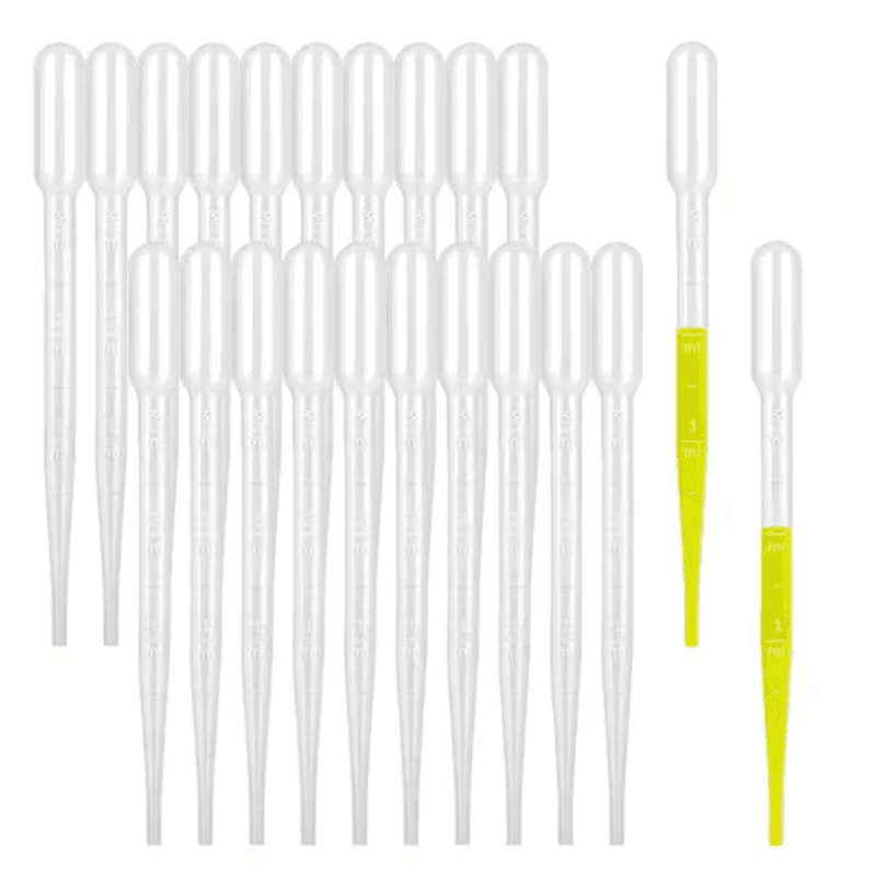 100PCS Calibration Pipettes With Scale Disposable Liquid Droppers 1 To 5 Ml 0